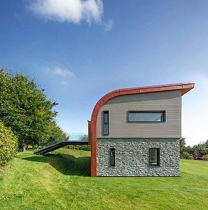 Kinross Passive House Contemporary architecture curved roof