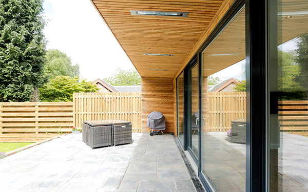 Larch Canope, architect designed extension in Cambuslang