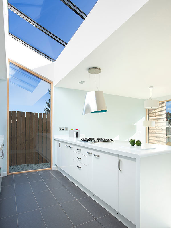 Troon extension with rooflight by Scottish architect