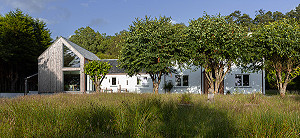 Extension to croft house in the evening light