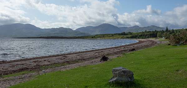 Camus bay, site of the crofthouse extension